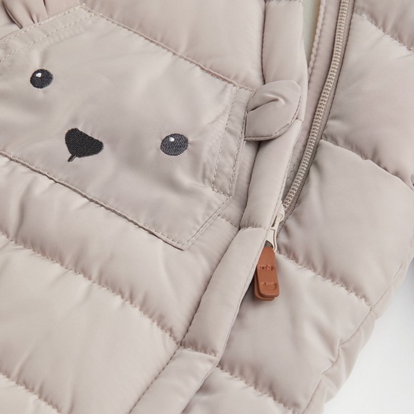 H&M Baby - Faux Shearling-lined Bear Jumpsuit Overall - Picture 6 of 6